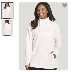 Jockey Womens Sleepwear Cowl Cross Neck Quilted Pullover